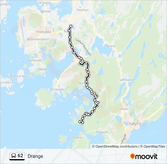 62 Bus Line Map