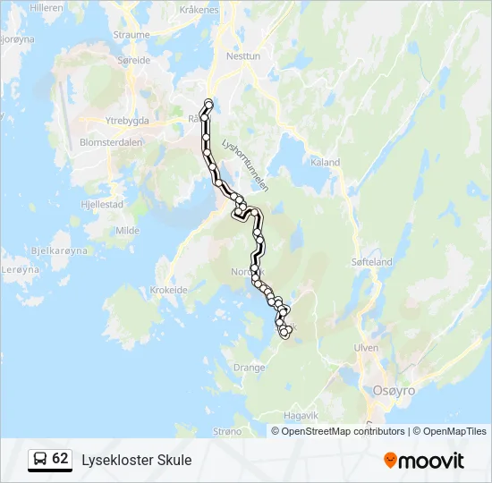 62 Bus Line Map
