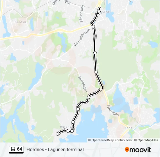 64 Bus Line Map
