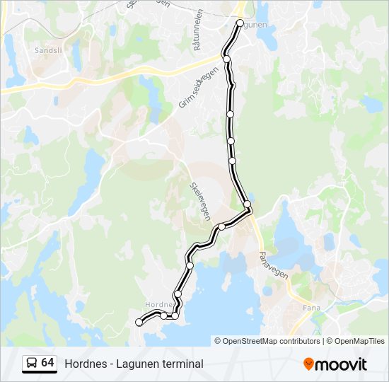 64 Bus Line Map