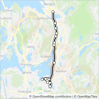 67 Bus Line Map