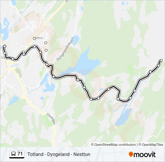 71 Bus Line Map