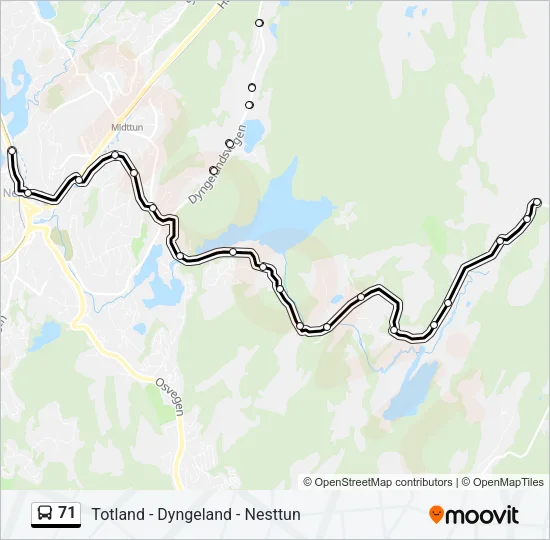 71 Bus Line Map