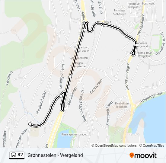 82 Bus Line Map