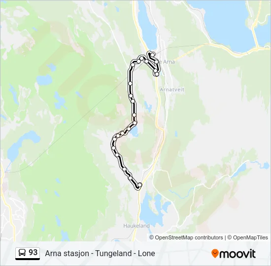 93 Bus Line Map