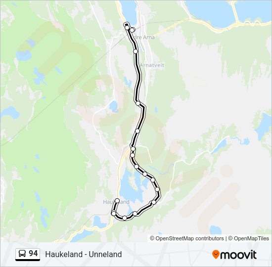 94 Bus Line Map