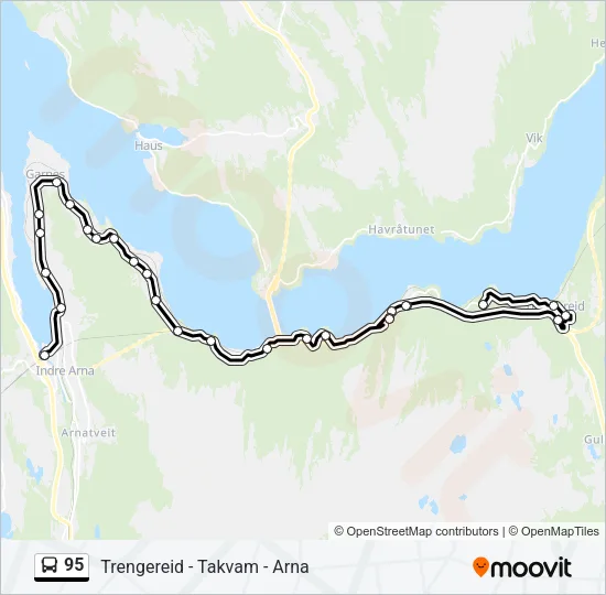 95 Bus Line Map