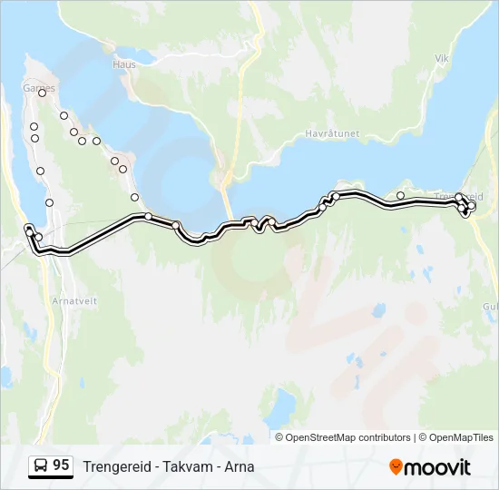 95 Bus Line Map