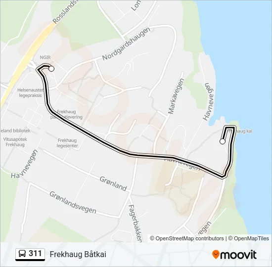 311 Bus Line Map