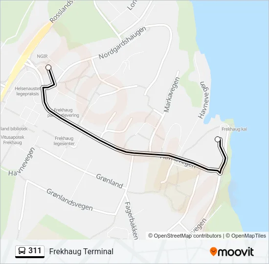 311 Bus Line Map