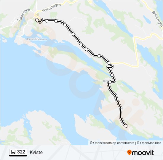 322 Bus Line Map