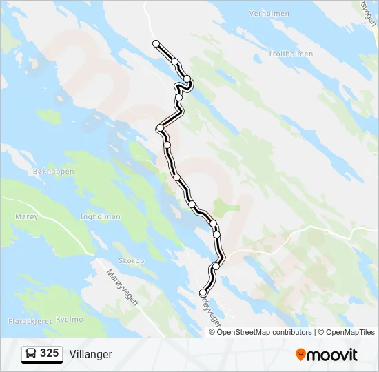 325 Bus Line Map