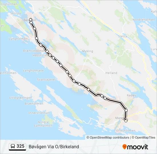 325 Bus Line Map