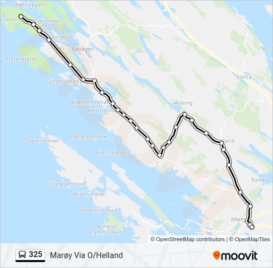 325 bus Line Map