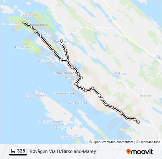 325 bus Line Map