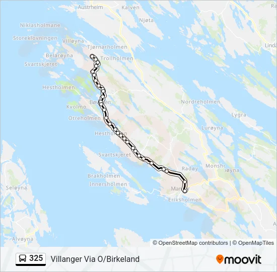 325 Bus Line Map