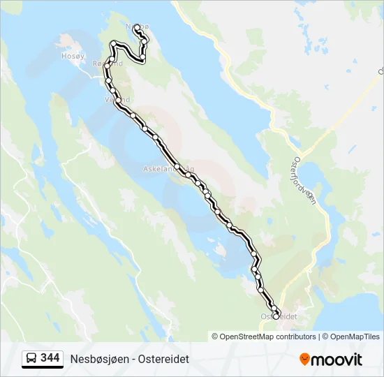 344 Bus Line Map