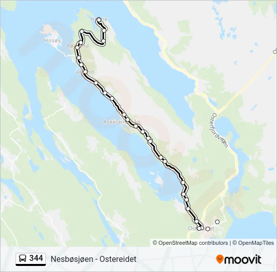 344 Bus Line Map