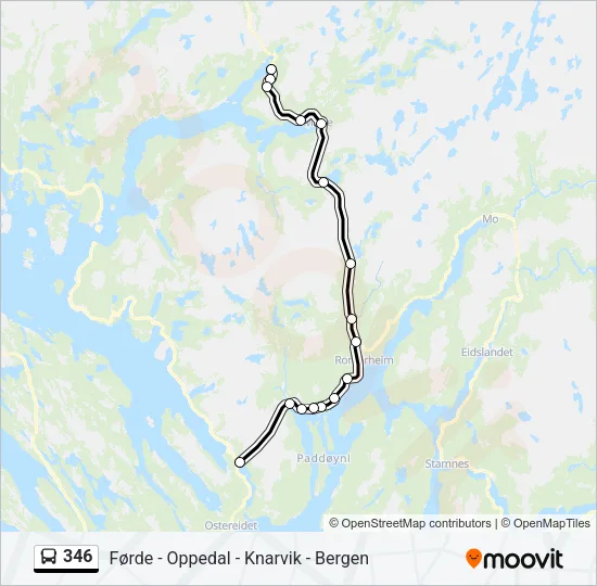 346 Bus Line Map