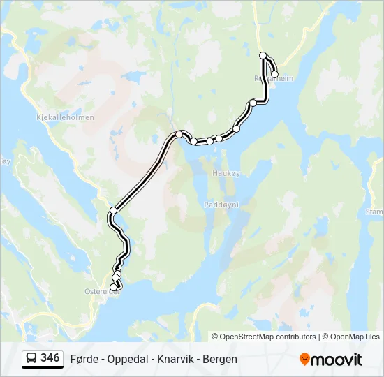 346 Bus Line Map