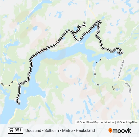 351 Bus Line Map