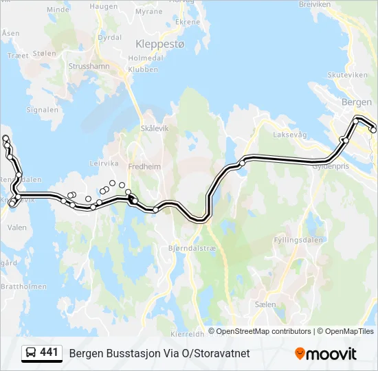 441 Bus Line Map