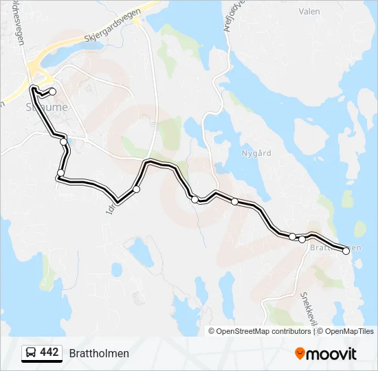 442 Bus Line Map