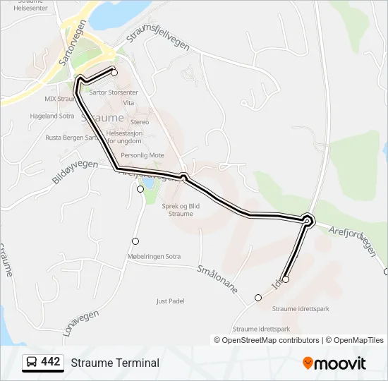 442 Bus Line Map