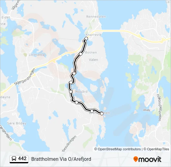 442 Bus Line Map