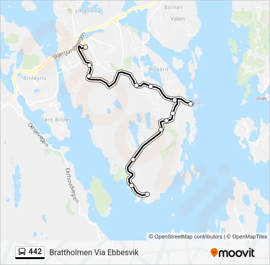 442 Bus Line Map