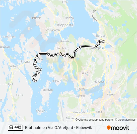 442 Bus Line Map