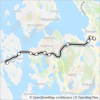 445 Bus Line Map