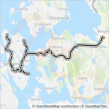 445 Bus Line Map