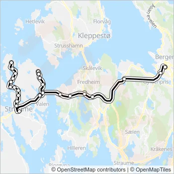 445 Bus Line Map