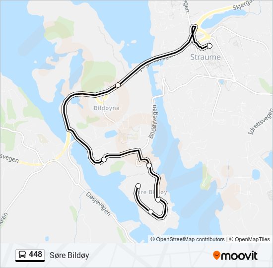 448 bus Line Map