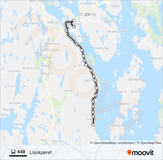 448 bus Line Map