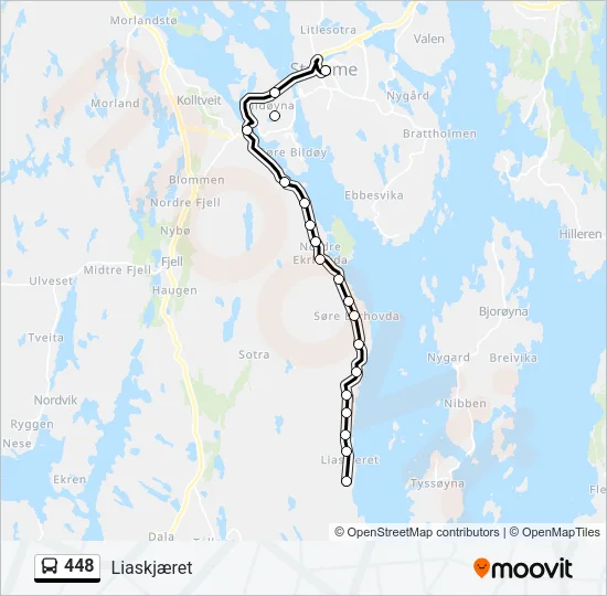 448 Bus Line Map