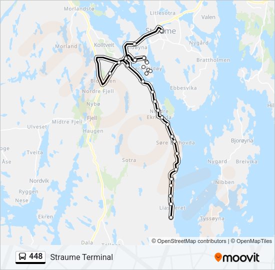 448 Bus Line Map