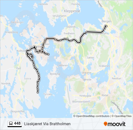 448 bus Line Map