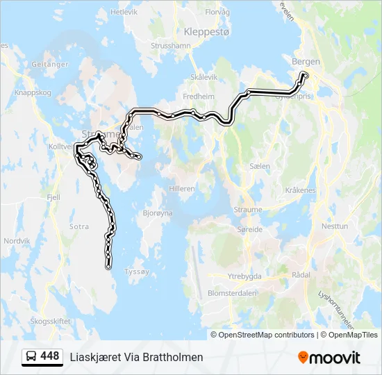 448 Bus Line Map