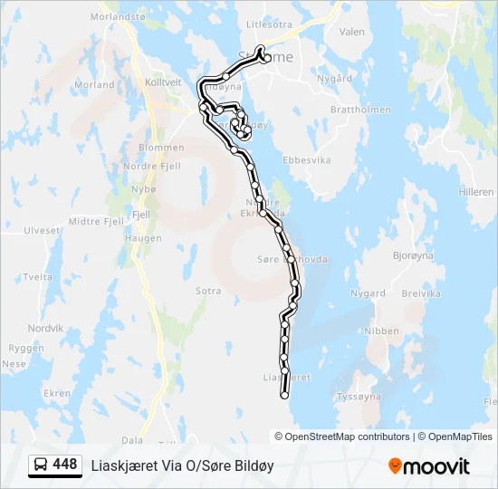 448 Bus Line Map