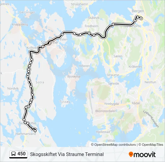 450 Bus Line Map