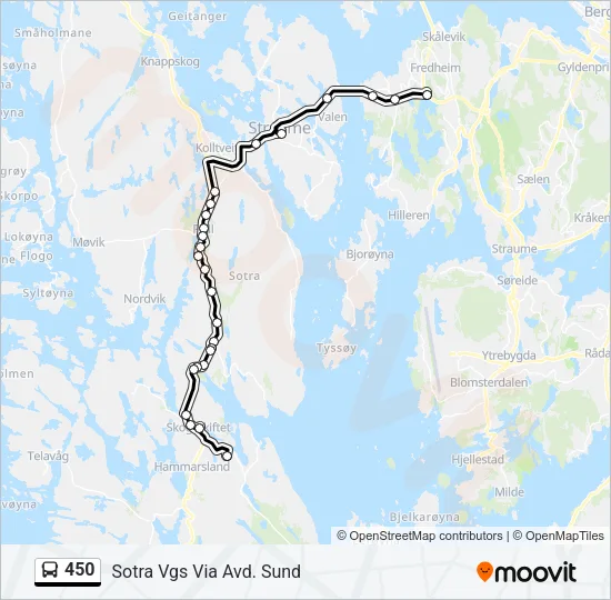 450 Bus Line Map