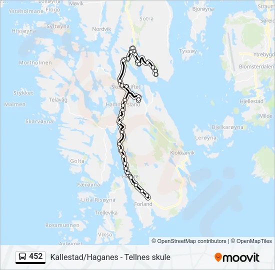 452 Bus Line Map