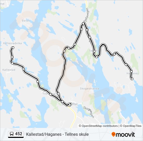 452 Bus Line Map