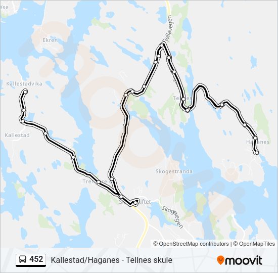 452 Bus Line Map