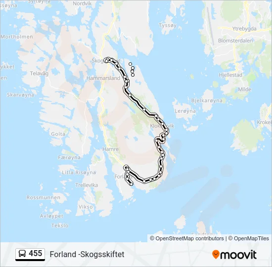 455 Bus Line Map