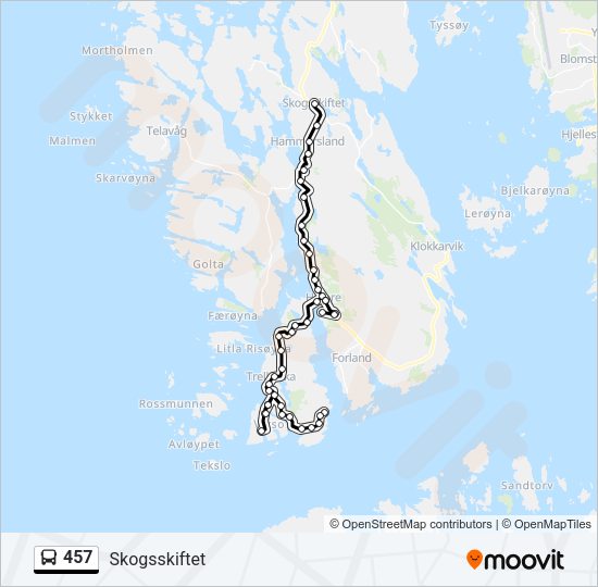 457 Bus Line Map