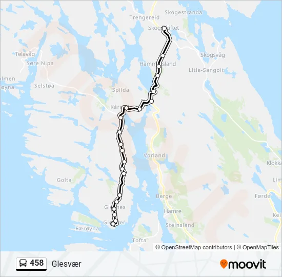 458 Bus Line Map