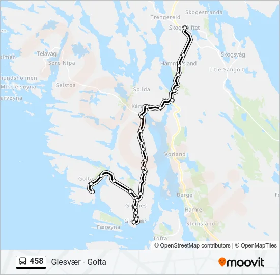 458 Bus Line Map